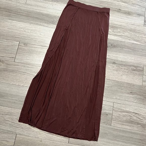 Shein brown high slit maxi skirt - Picture 1 of 5